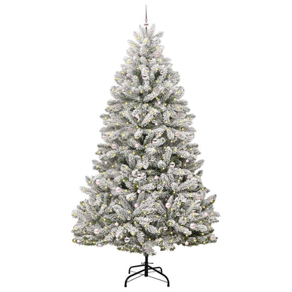 Konstgjord julgran 300 cm 300 LED-lampor Varmvit PVC och stål