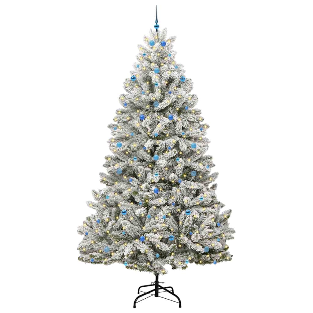Konstgjord julgran 300 cm 300 LED-lampor Varmvit PVC och stål