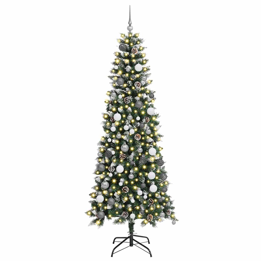 Konstgjord julgran Grön 210 cm PVC, plast och stål