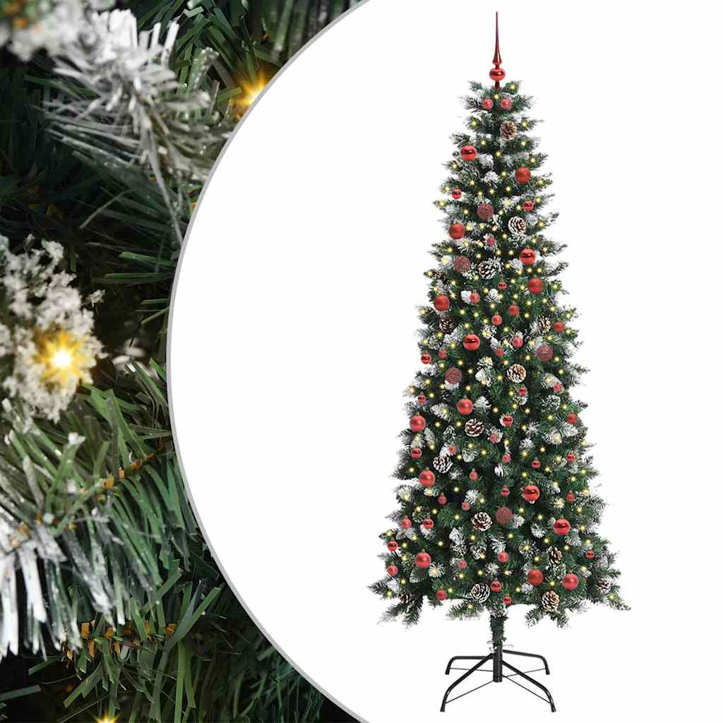 Konstgjord julgran Grön 210 cm PVC, plast och stål