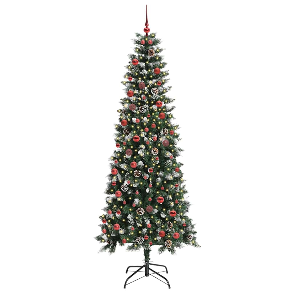 Konstgjord julgran Grön 210 cm PVC, plast och stål