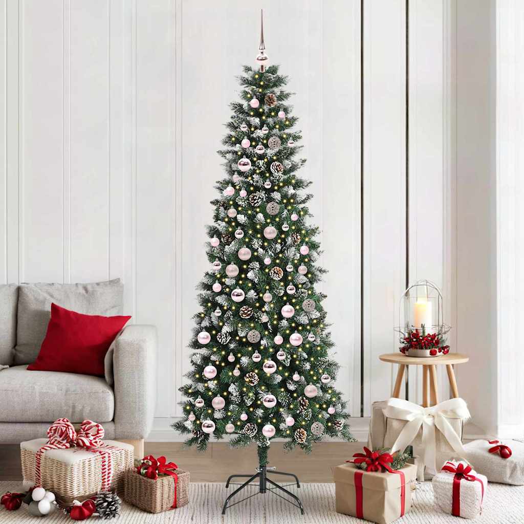 Konstgjord julgran Grön 210 cm PVC, plast och stål