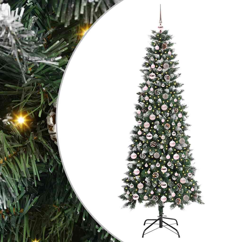 Konstgjord julgran Grön 210 cm PVC, plast och stål
