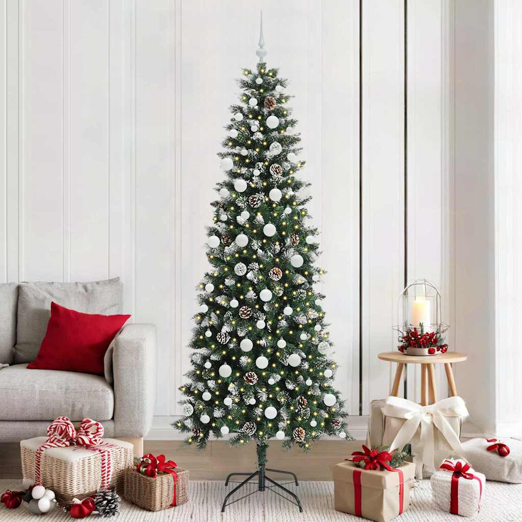 Konstgjord julgran Grön 210 cm PVC, plast och stål