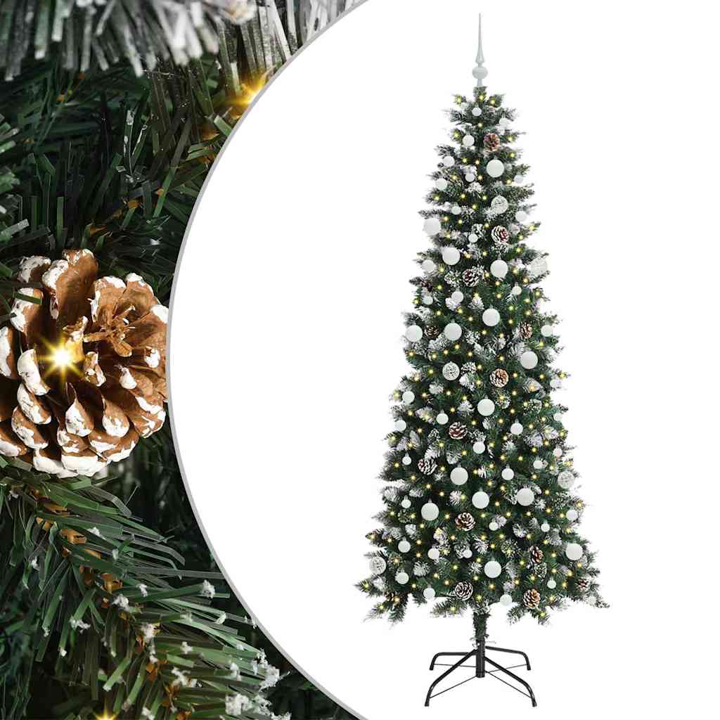 Konstgjord julgran Grön 210 cm PVC, plast och stål