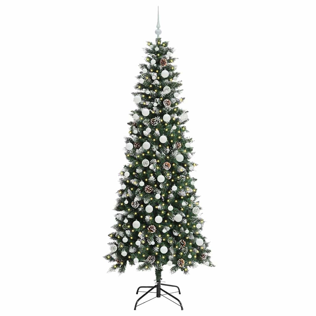 Konstgjord julgran Grön 210 cm PVC, plast och stål