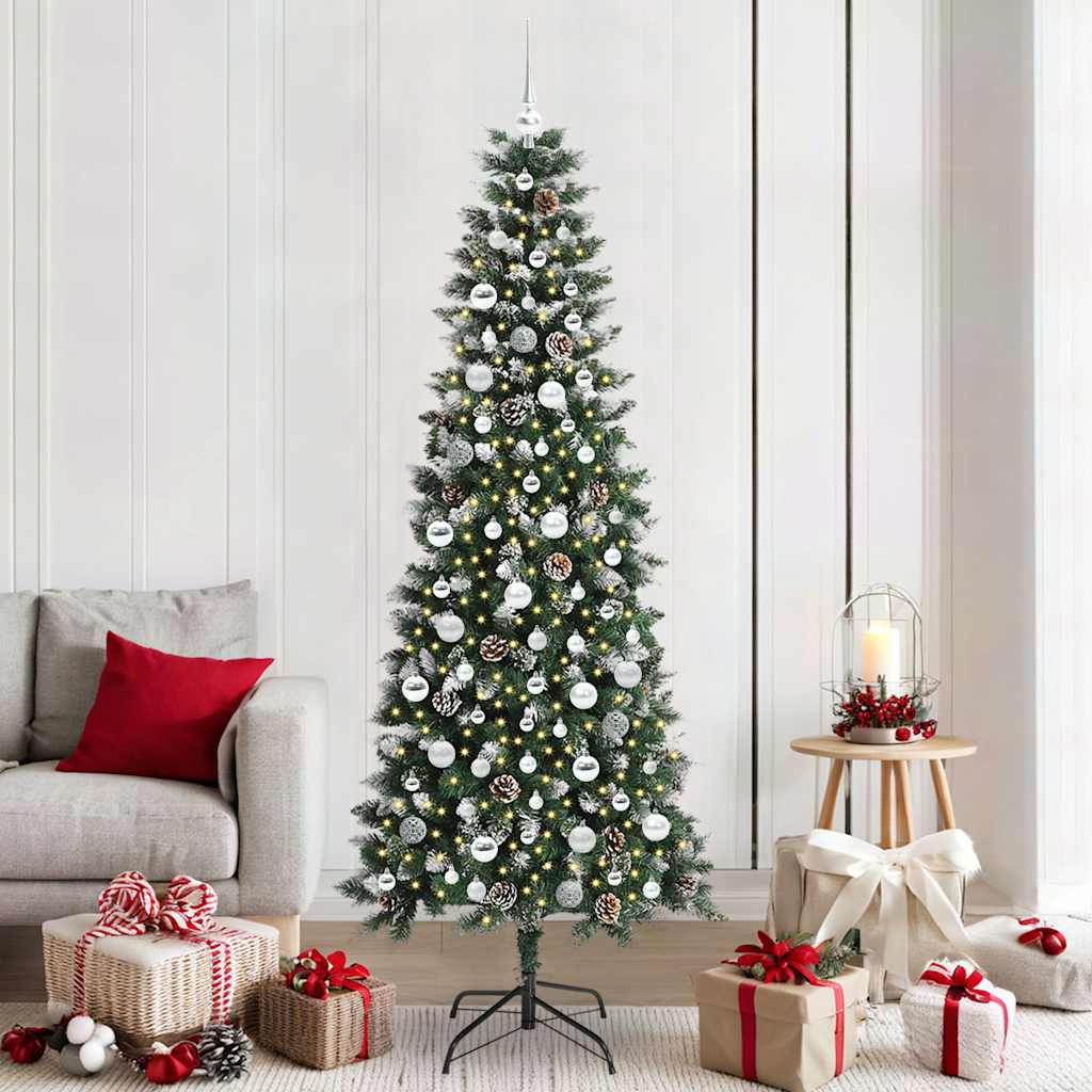Konstgjord julgran Grön 210 cm PVC, plast och stål