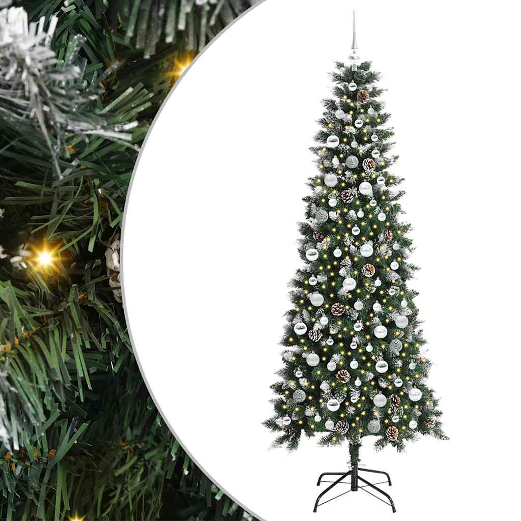 Konstgjord julgran Grön 210 cm PVC, plast och stål