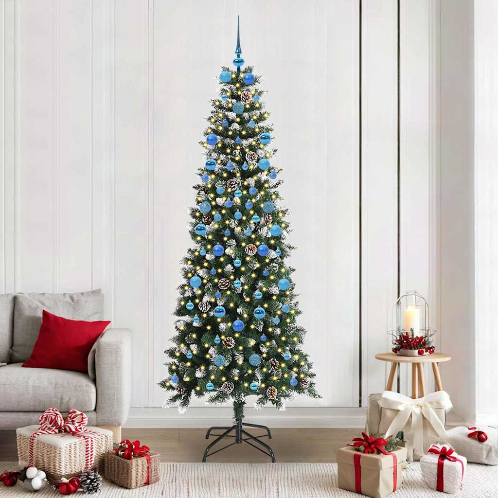 Konstgjord julgran Grön 210 cm PVC, plast och stål