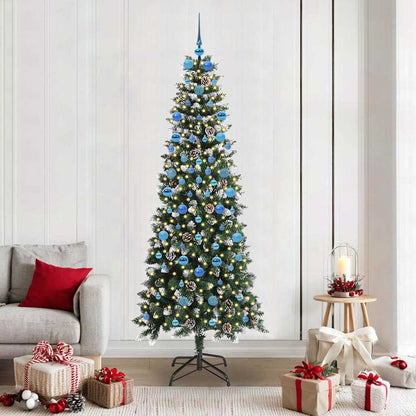 Konstgjord julgran Grön 210 cm PVC, plast och stål