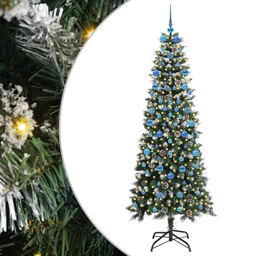 Konstgjord julgran Grön 210 cm PVC, plast och stål