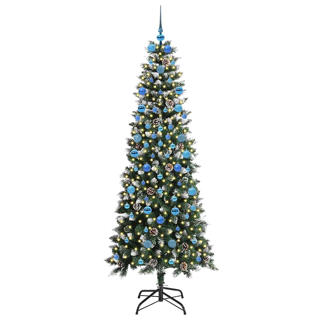 Konstgjord julgran Grön 210 cm PVC, plast och stål