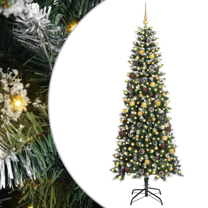 Konstgjord julgran Grön 240 cm PVC, plast och stål