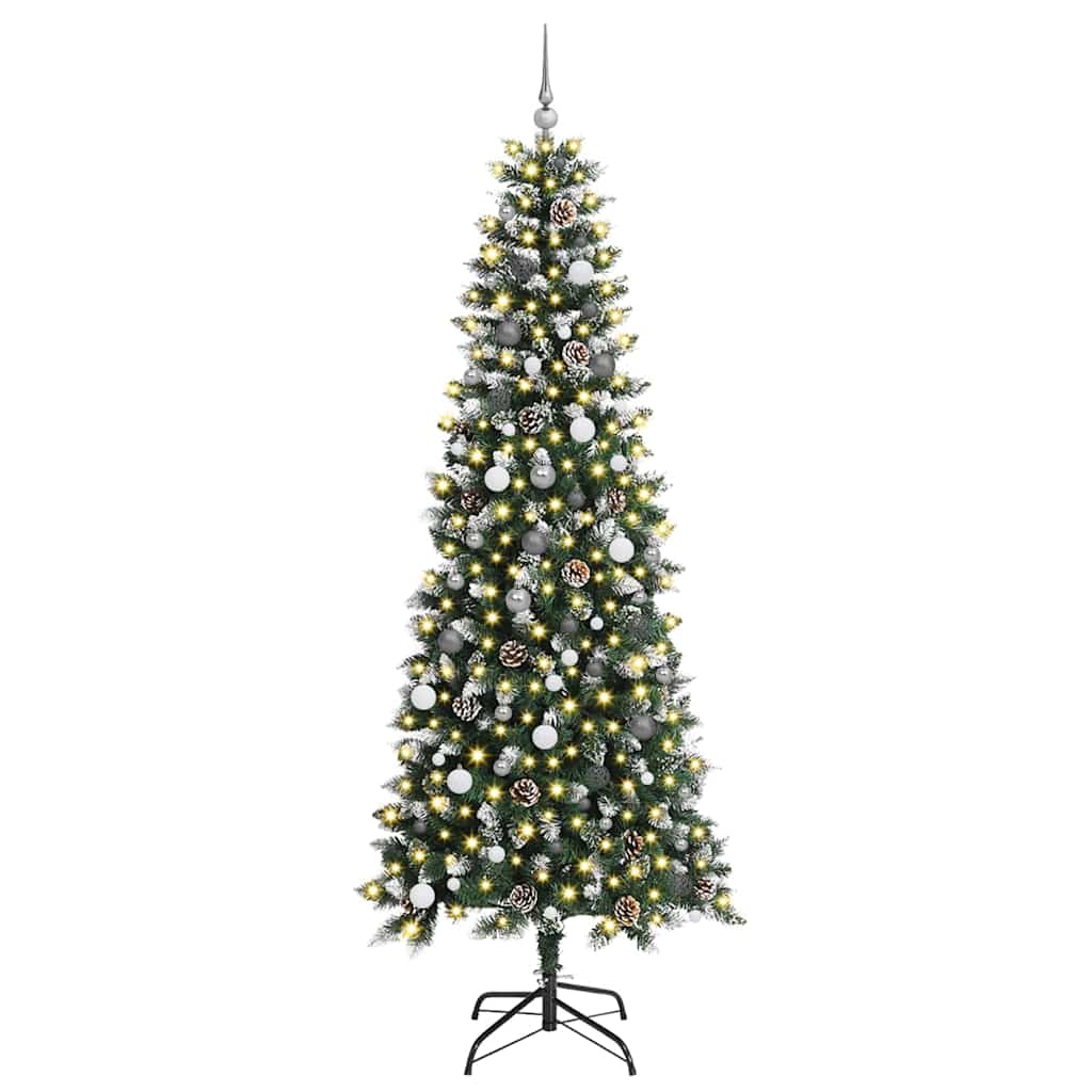 Konstgjord julgran Grön 240 cm PVC, plast och stål