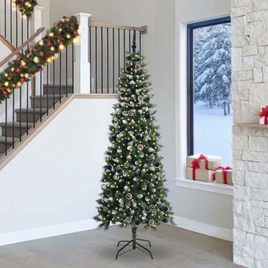 Konstgjord julgran Grön 240 cm PVC, plast och stål