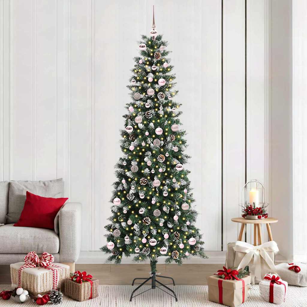 Konstgjord julgran Grön 240 cm PVC, plast och stål