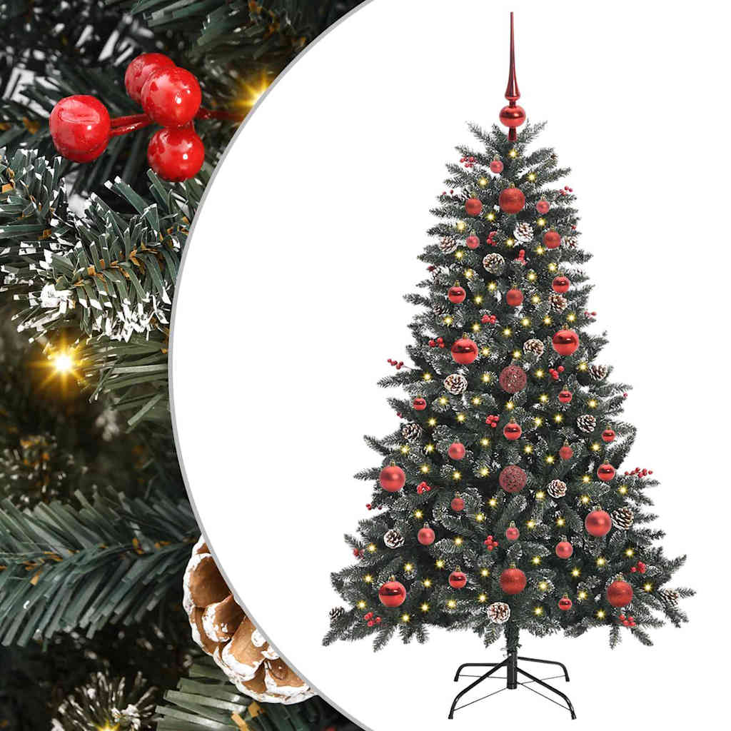 Konstgjord julgran Grön 120 cm PVC och Plast och Stål