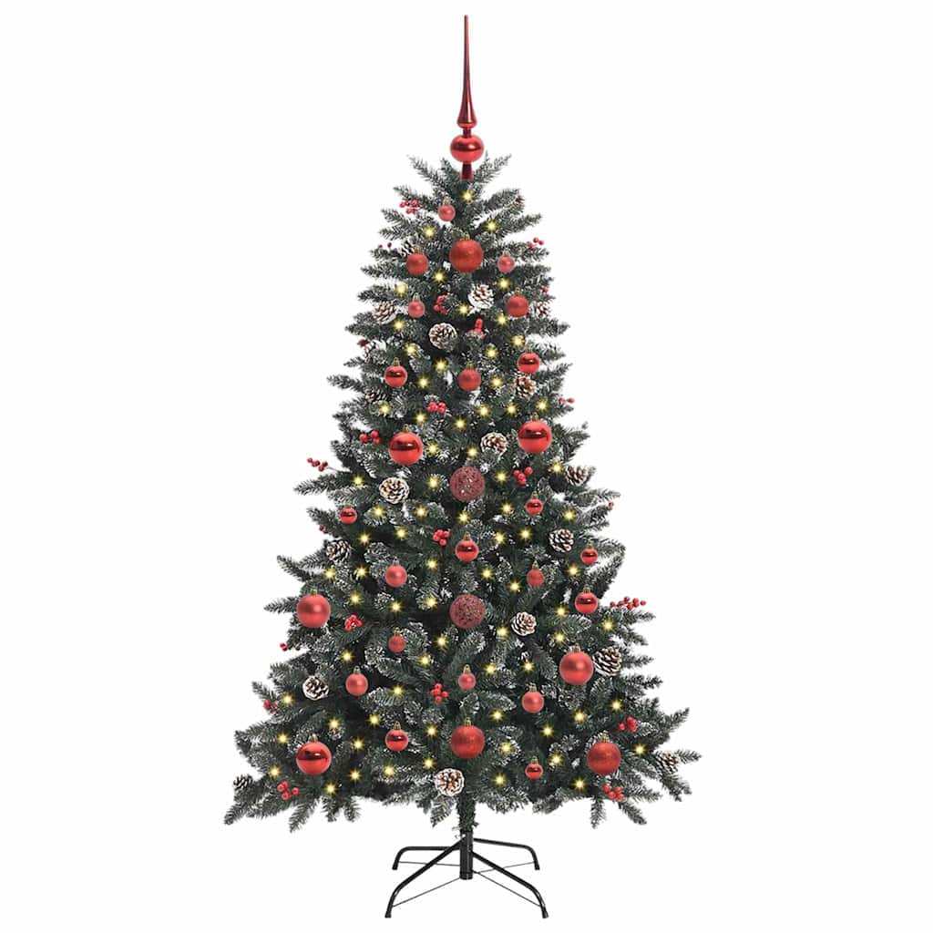 Konstgjord julgran Grön 120 cm PVC och Plast och Stål