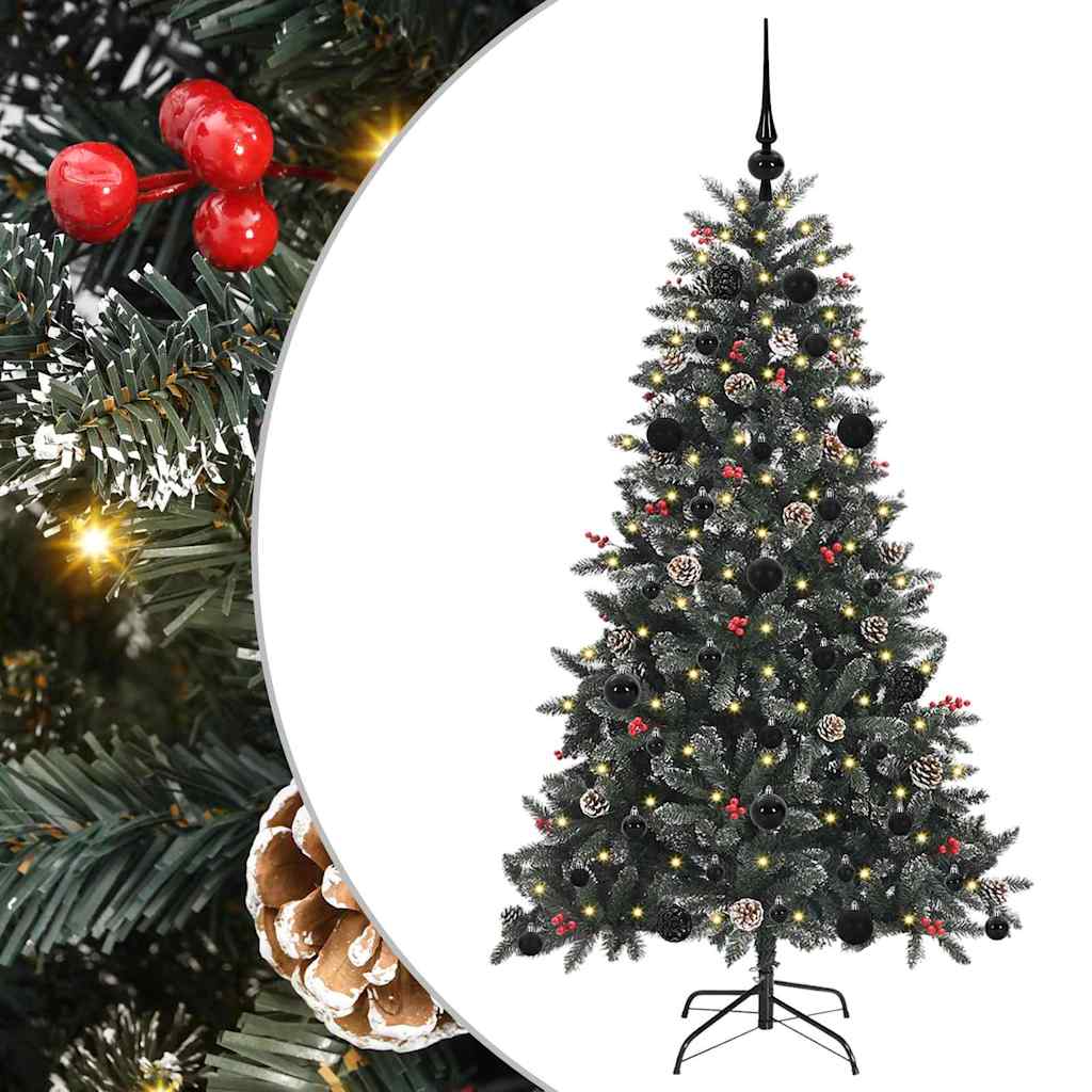 Konstgjord julgran Grön 150 cm PVC och Plast och Stål