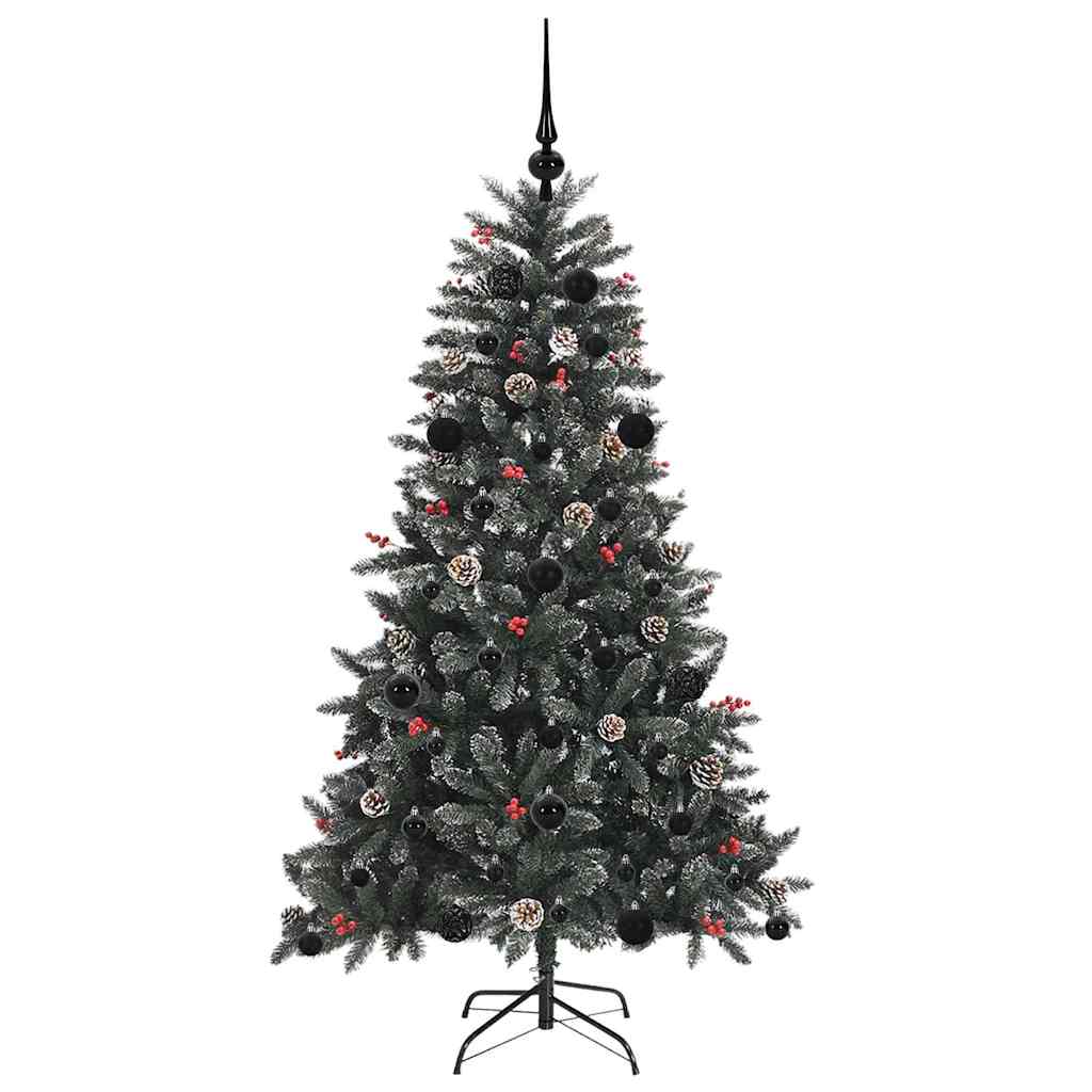 Konstgjord julgran Grön 150 cm PVC och Plast och Stål
