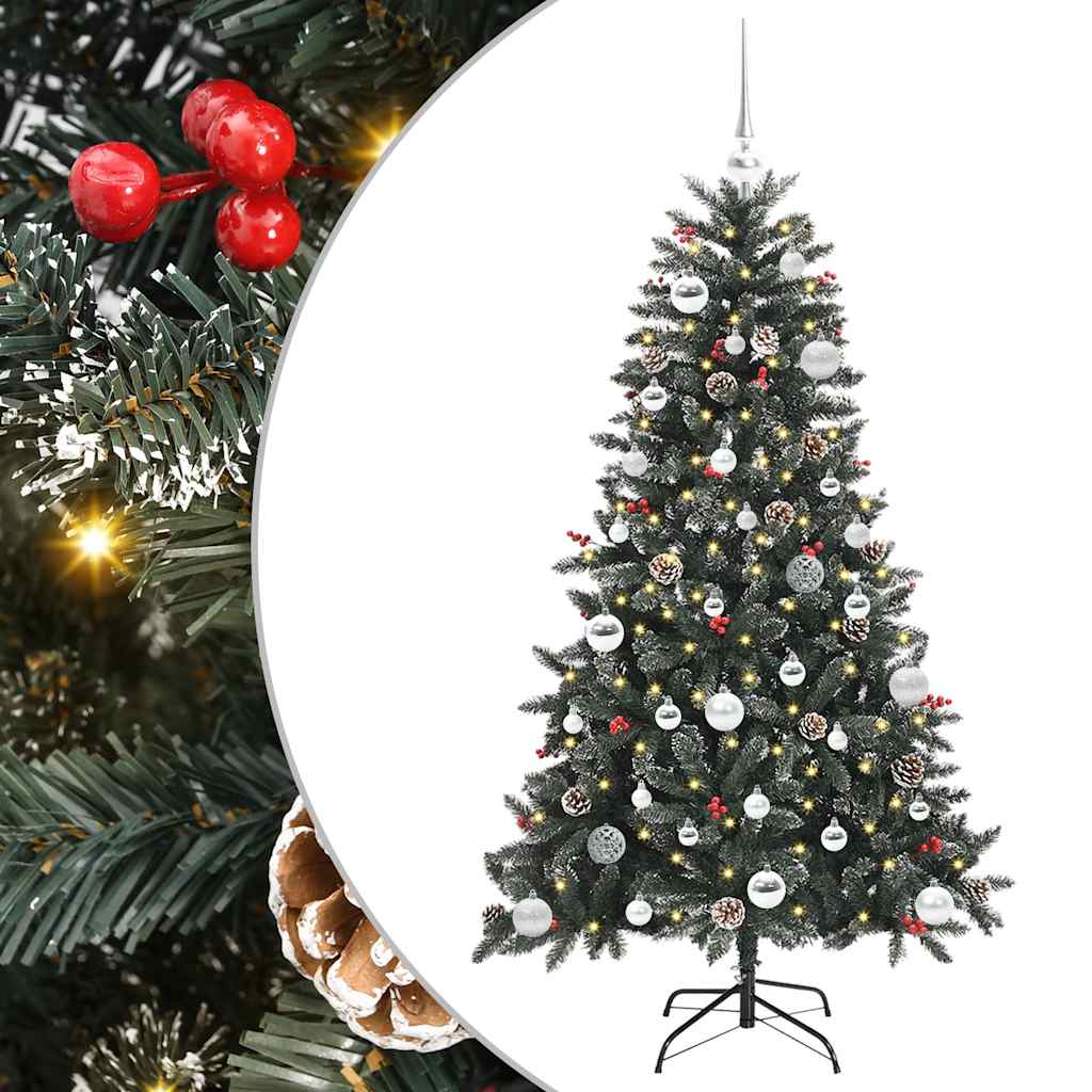 Konstgjord julgran Grön 150 cm PVC och Plast och Stål