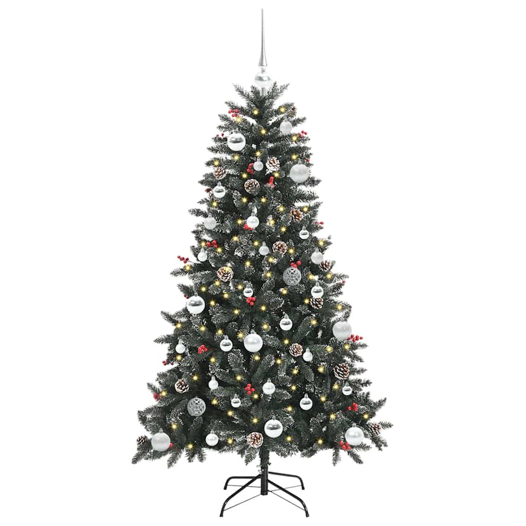 Konstgjord julgran Grön 150 cm PVC och Plast och Stål