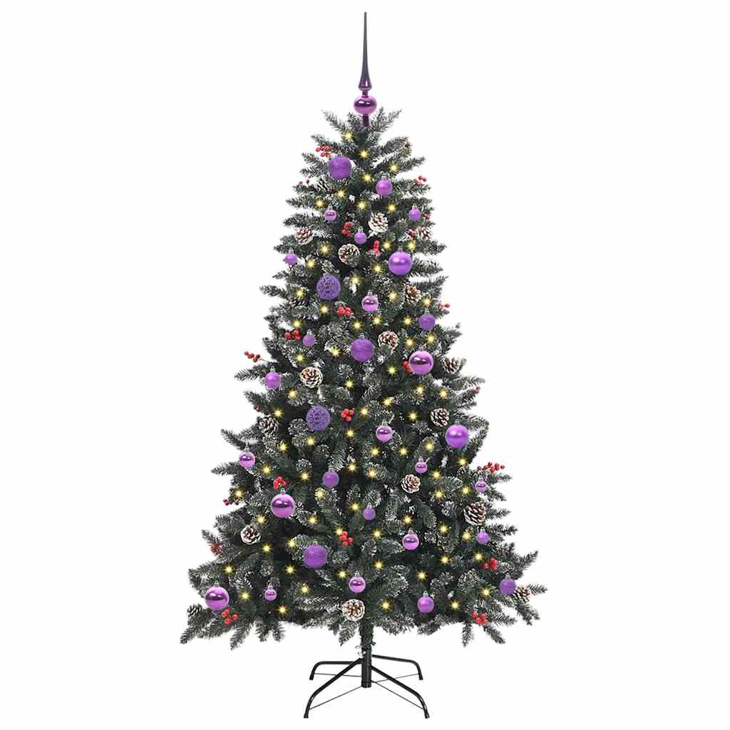 Konstgjord julgran Grön 150 cm PVC och Plast och Stål