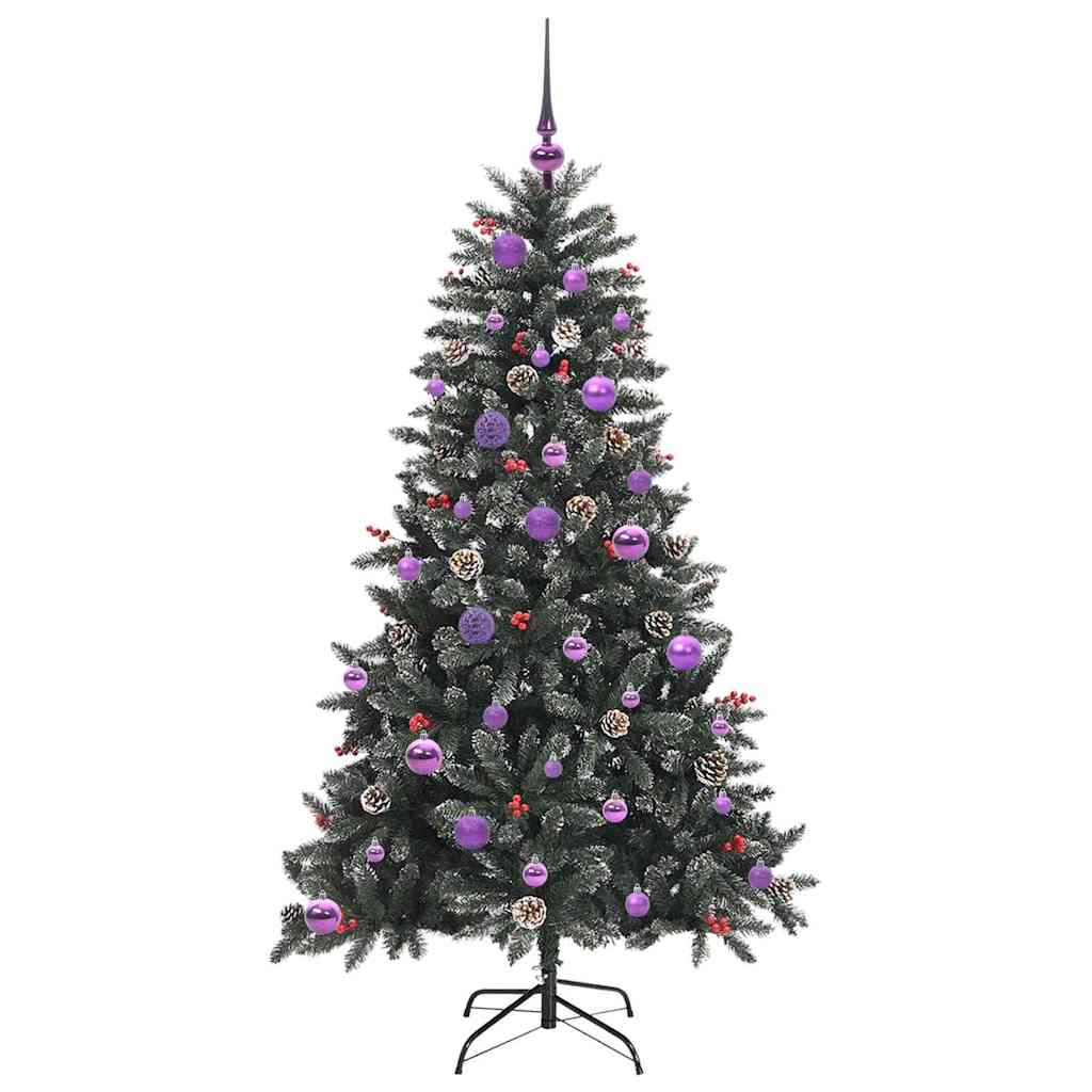 Konstgjord julgran Grön 150 cm PVC och Plast och Stål
