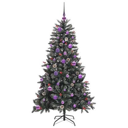 Konstgjord julgran Grön 150 cm PVC och Plast och Stål