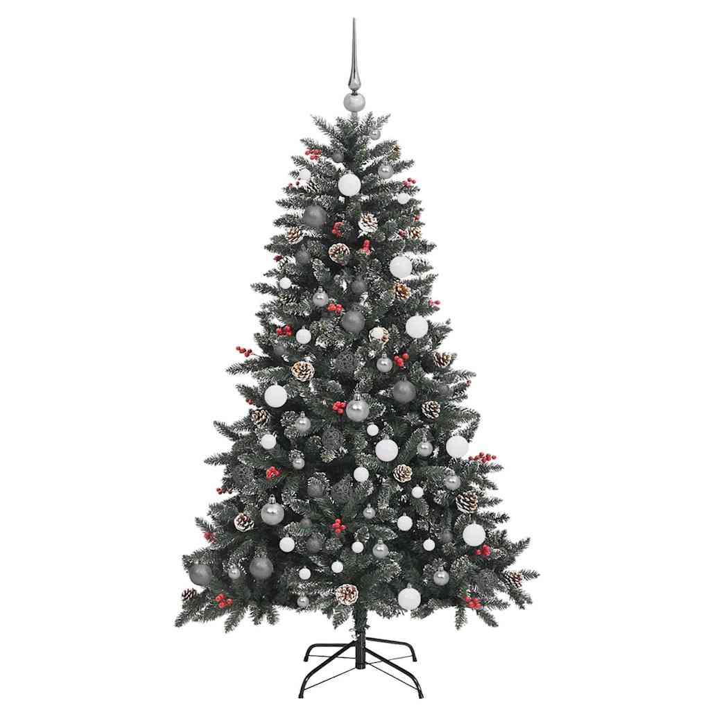 Konstgjord julgran Grön 180 cm PVC och Plast och Stål