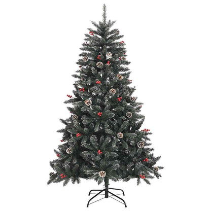 Konstgjord julgran Grön 180 cm PVC och Plast och Stål