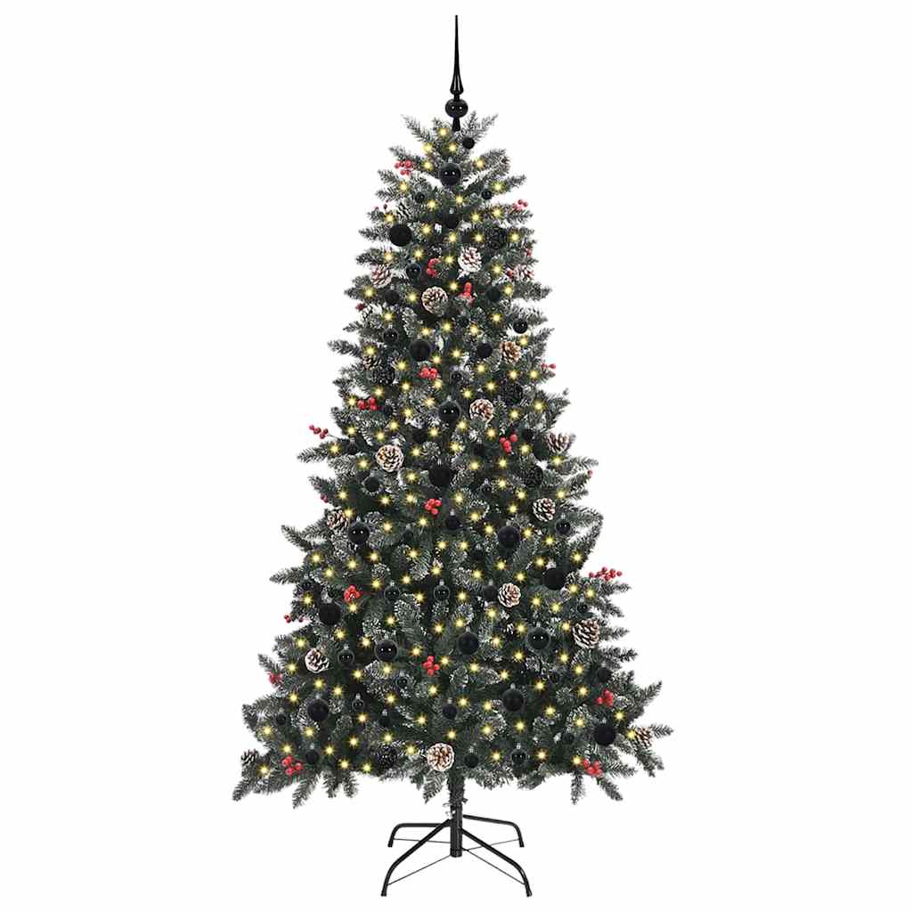 Konstgjord julgran Grön 180 cm PVC och Plast och Stål