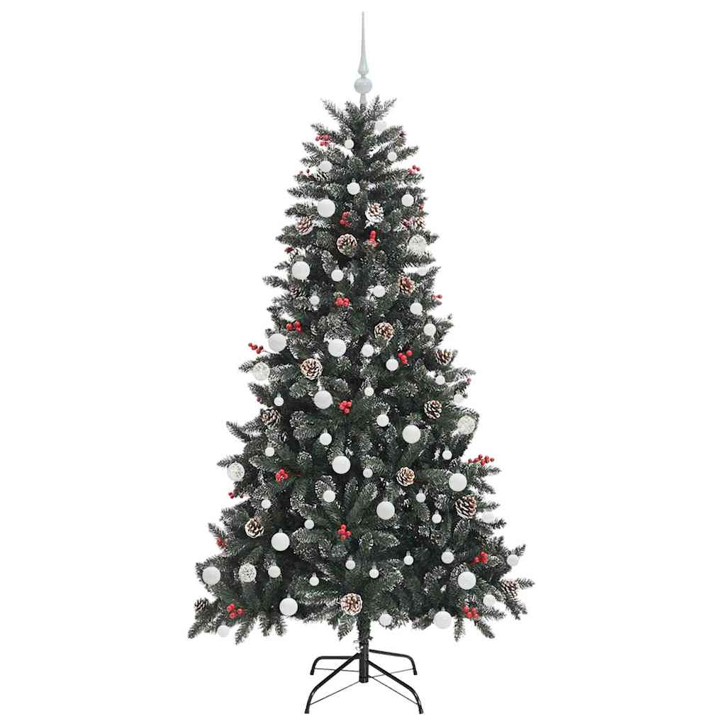 Konstgjord julgran Grön 180 cm PVC och Plast och Stål
