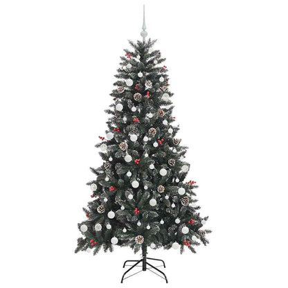 Konstgjord julgran Grön 180 cm PVC och Plast och Stål