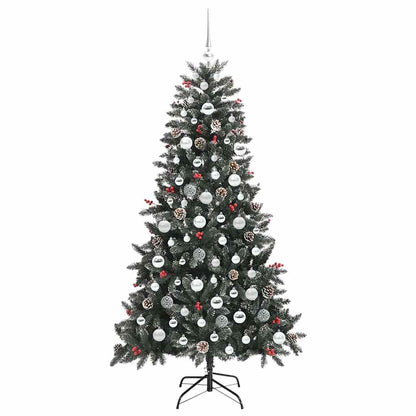 Konstgjord julgran Grön 180 cm PVC och Plast och Stål