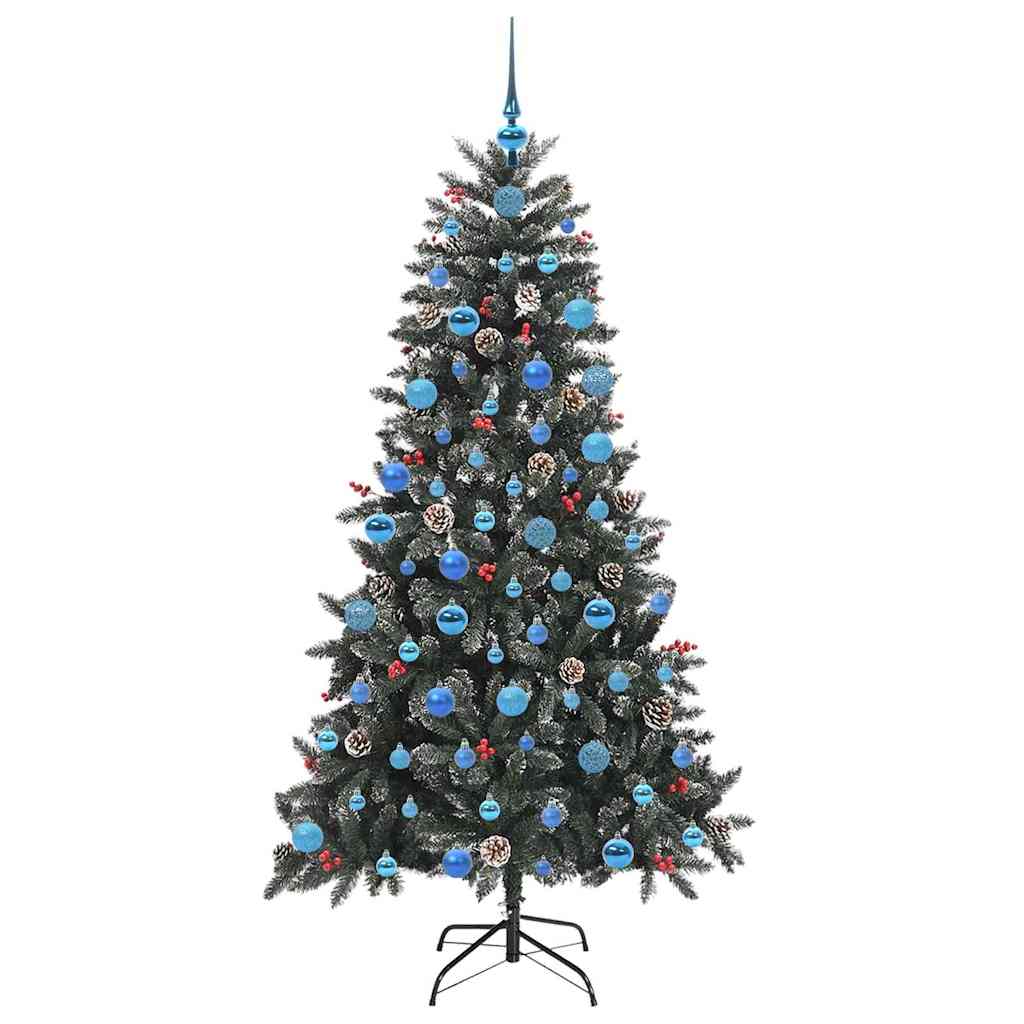 Konstgjord julgran Grön 180 cm PVC och Plast och Stål