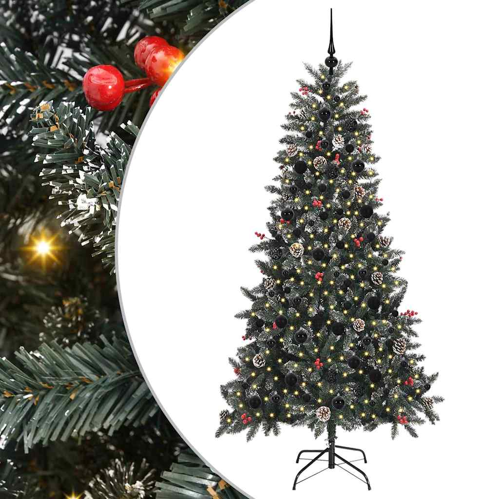 Konstgjord julgran Grön 210 cm PVC och Plast och Stål
