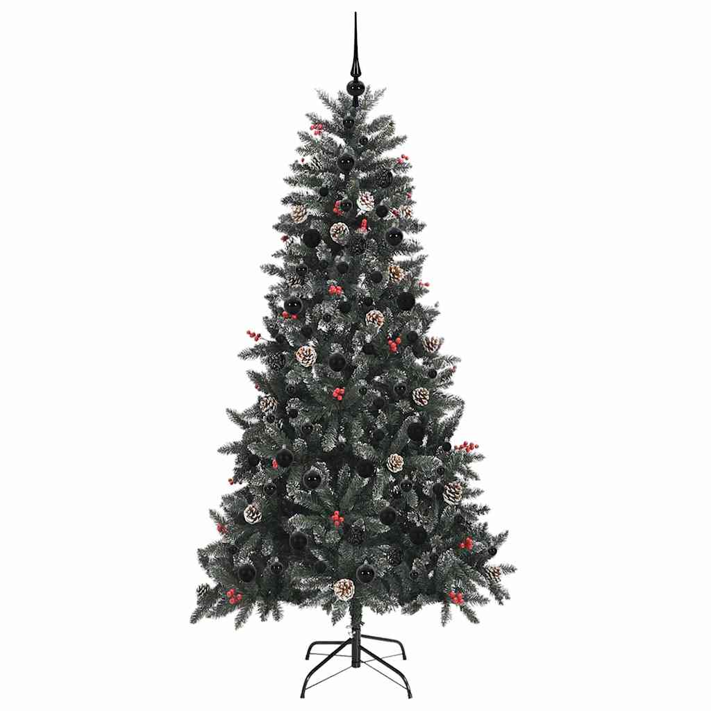 Konstgjord julgran Grön 210 cm PVC och Plast och Stål