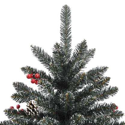Konstgjord julgran Grön 210 cm PVC och Plast och Stål