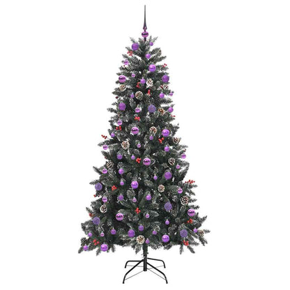 Konstgjord julgran Grön 210 cm PVC och Plast och Stål