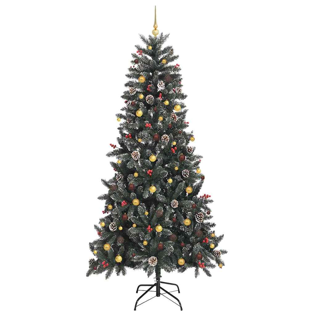 Konstgjord julgran Grön 240 cm PVC och Plast och Stål