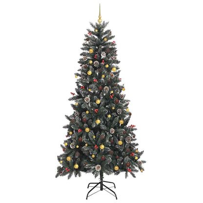 Konstgjord julgran Grön 240 cm PVC och Plast och Stål