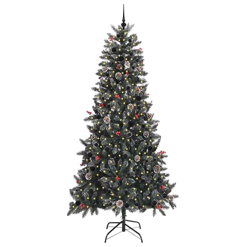 Konstgjord julgran Grön 240 cm PVC och Plast och Stål