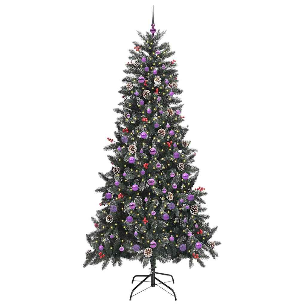 Konstgjord julgran Grön 240 cm PVC och Plast och Stål