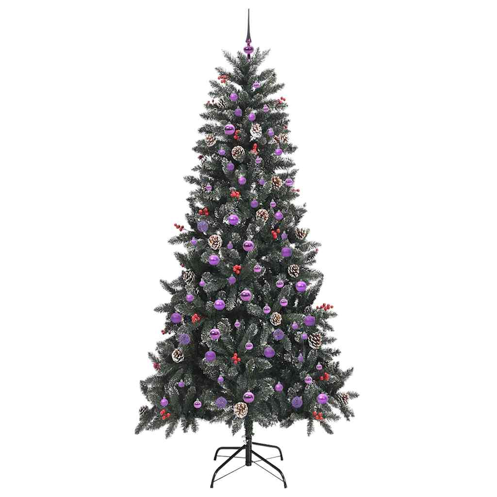 Konstgjord julgran Grön 240 cm PVC och Plast och Stål