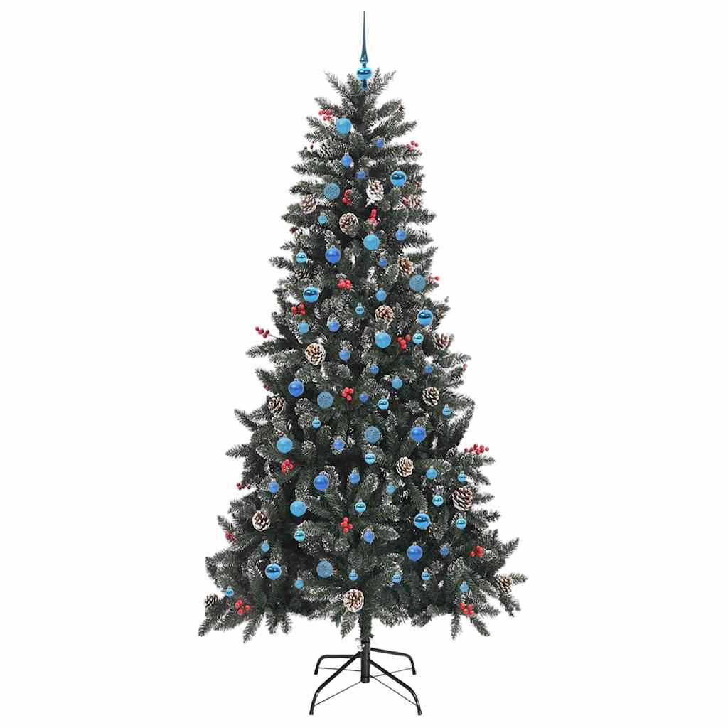 Konstgjord julgran Grön 240 cm PVC och Plast och Stål