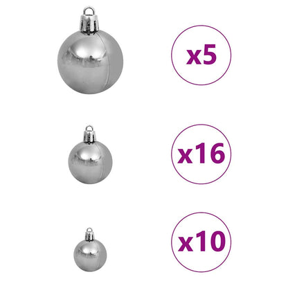 Konstgjord julgran Grön 180 cm PVC och Plast och Stål