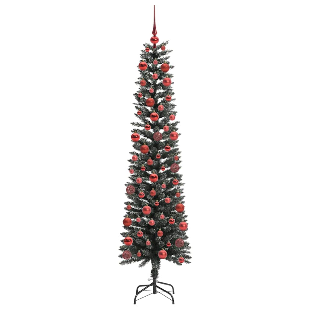 Konstgjord julgran Grön 180 cm PVC och Plast och Stål