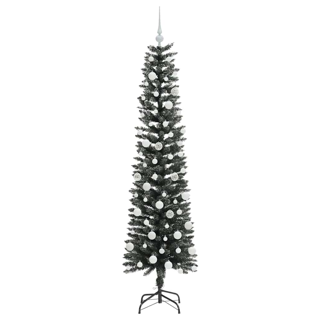 Konstgjord julgran Grön 180 cm PVC och Plast och Stål