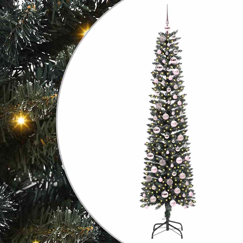 Konstgjord julgran Grön 210 cm PVC och Plast och Stål
